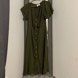 Olive green dress